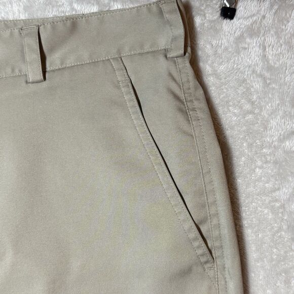 Nike Dri Fit Flat Front Chino Golf Pants Polyester Tan Khaki Men’s Size 34 - Picture 2 of 15